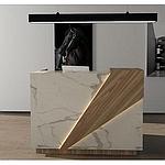 Venice counter كاونتر مقاس 140*60*110 عرض التوب 25سم وعرض القرصة 60سم الكاونتر يحتوي علي وحدة معلقه 2 درج الكاونتر بالكامل لون 3363 ما عدا الشريحة الخارجية والقرصة ووحدة الأدراج لون 922